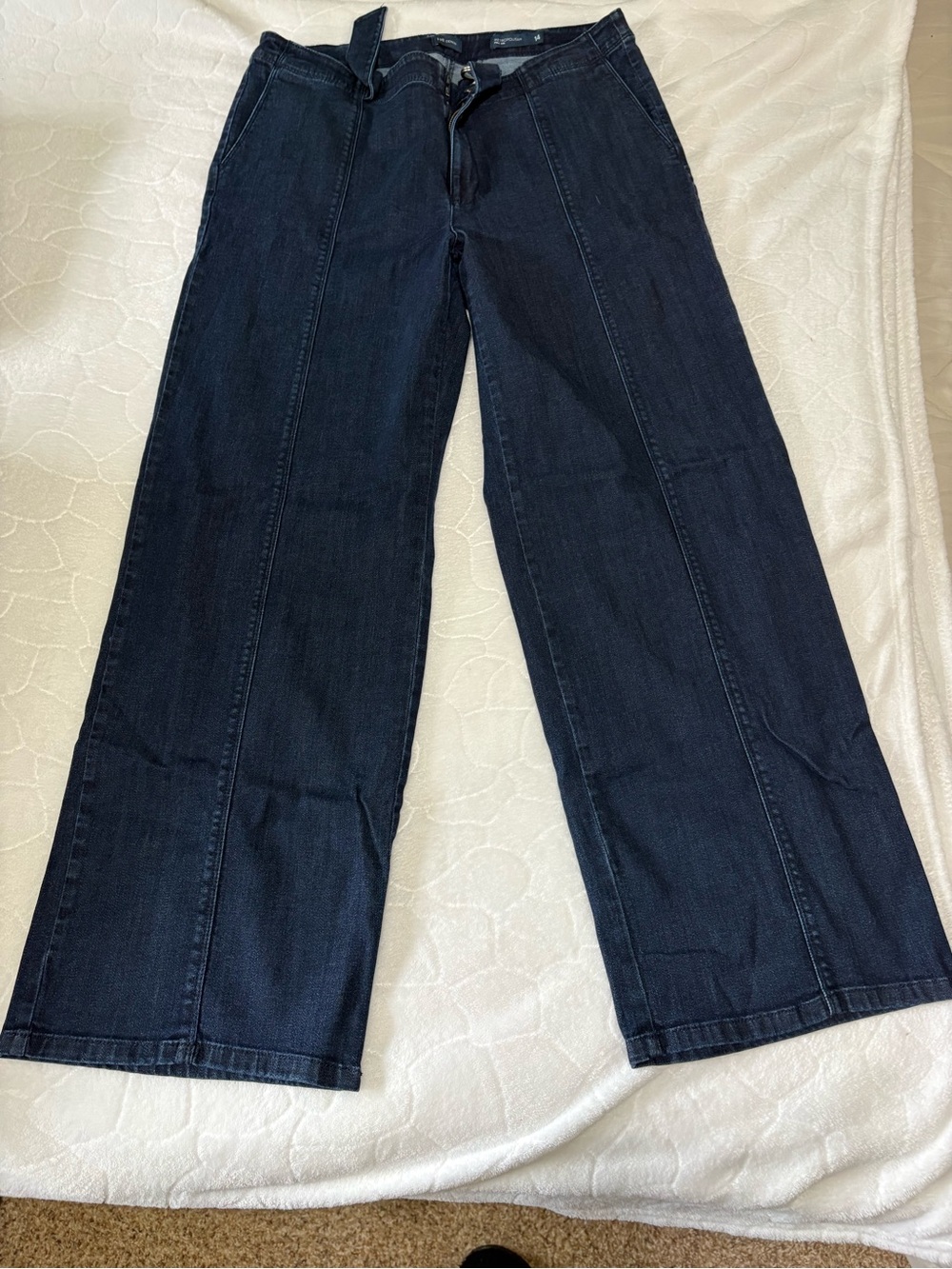 J. Jill Dark Blue Wide-Leg Jeans